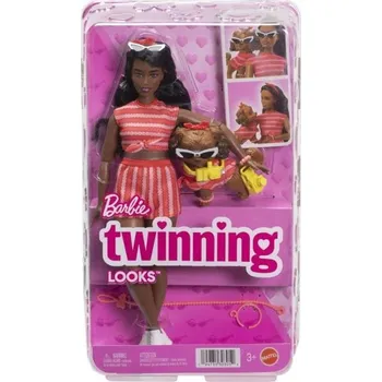Panenka Mattel Barbie® Twinning Looks Styl pro dva - Proužky , JFP37