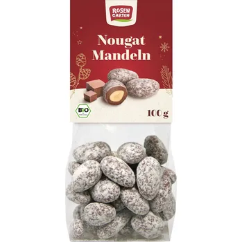 Mandle v mléčné čokoládě s nugátem 100 g BIO ROSENGARTEN