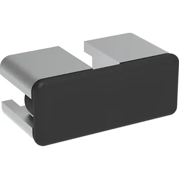 Stavební profil Alusic Záslepka profilu AC 45-8, 18,5x45 se 3 drážkami, černá