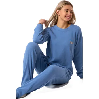 Dámské pyžamo Dámské pyžamo modré TERMO hřejivé a měkké 1B2360 modrá l