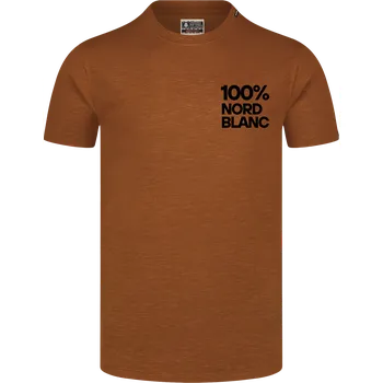 Pánské tričko Hnědé pánské bavlněné tričko CERTAINTY - XL