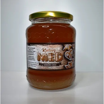 Žertovný předmět Med květový - Vánoční edice - 1000g (Včelí med květový 1kg)