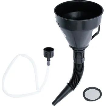 Autodílna BGS 6866, Sada trychtýřů pro plnění oleje | s flexibilní trubkou a hadicí | O 135 mm | 3dílná