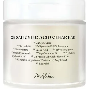 Čisticí tamponky s kyselinou salicylovou - Dr. Althea 2%Salicylic Acid Clear pad