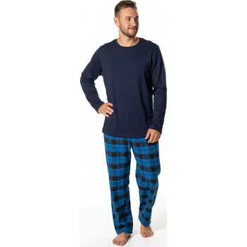 Pánské oblečení LUIZ Pánské domácí oblečení Jakub modrá 194 -Flanel & úplet- Velikost: M