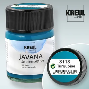 Speciální výtvarná barva Barva na hedvábí JAVANA výrobce KREUL č.8113 Turquoise
