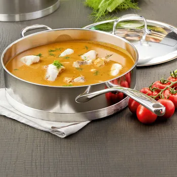 Pánev DEMEYERE Atlantis 24 cm - nerezová pánev s poklicí