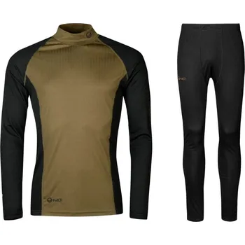 Pánské termo spodní prádlo HALTI Avion Set, černá/hnědá, pánský funkční set Velikost: S