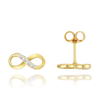 Souprava šperků Leru Zlaté náušnice nekonečno na puzetu