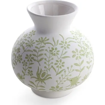 Váza Váza FLORA 02 krémová / zelená