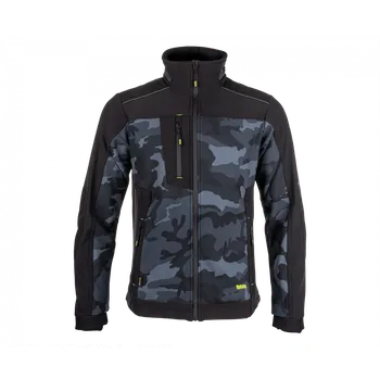 Pracovní oblečení Pracovní softshellová bunda CAMOS černo/šedá, 4XL