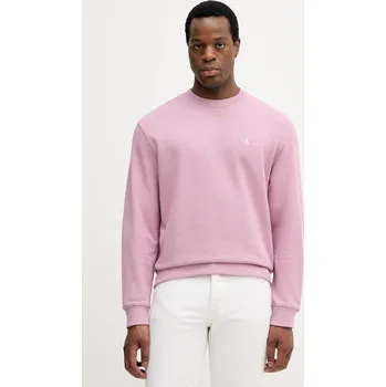 Pánská mikina Bavlněná mikina Calvin Klein Jeans pánská, zelená barva, hladká, LV04RC296G 34X, vel. S