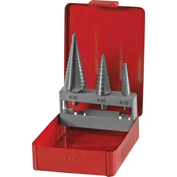 Vrták NÁSTROJE CZ Sada stupňovitých vrtáků CZ641 4/12-1;4/20;6/30 HSS - CZ641-805