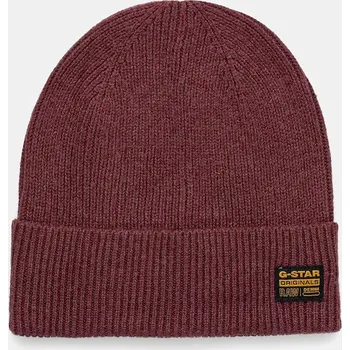 Čepice Čepice s příměsí vlny G-Star Geffo červená barva, D25511-D784 D25511.D784 92X, vel. ONE SIZE