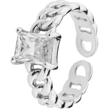 Prsten franco bene Diamond prsten s bílým kamínkem - stříbrný | 2900