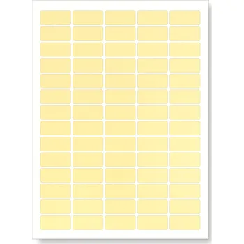 Samolepící etiketa Samolepicí etikety 38 x 21,2 mm, 65 etiket, A4, 20 listů, žluté
