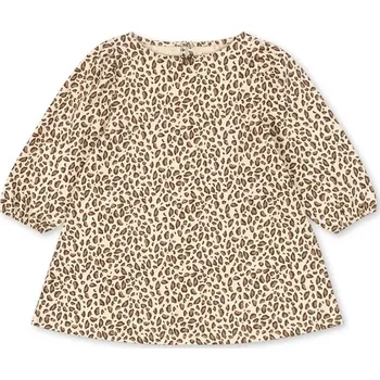 Dámské šaty Dětské bavlněné šaty Konges Sløjd DREY DRESS GOTS KS104290.PreSpring béžová 80X, vel. 122-128