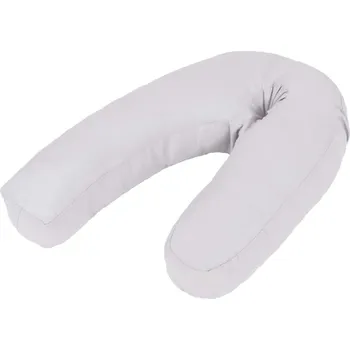Polštář Těhotenský polštář ve tvaru písmene J 54 x (36–43) cm šedý