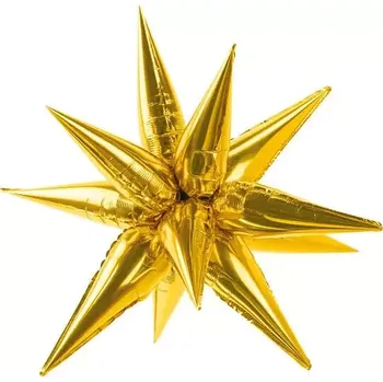 Foliový balonek 3D Hvězda - zlatá 70 cm