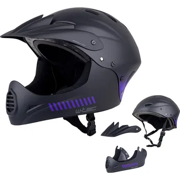 Auto-moto W-TEC Downhill přilba Campanero Noir Violet M (54-58)