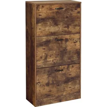 Botník Botník se 3 výklopnými dvířky, rustikální hnědá, 60×24×120cm