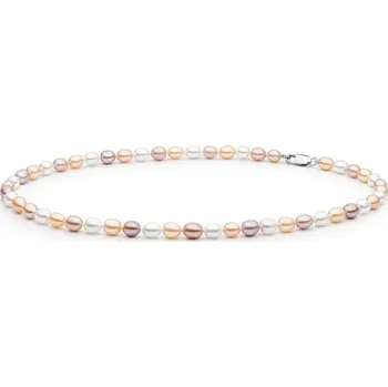 Náhrdelník Gaura Pearls Perlový náhrdelník Jenny - stříbro 925/1000, sladkovodní perla FCM375 Barevná/více barev 45 cm