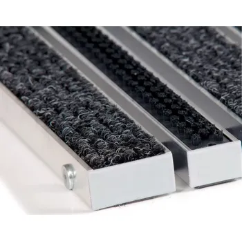 Rohožka Textilní hliníková čistící vstupní vnitřní kartáčová rohož Alu Wide - 60 x 90 x 2,2 cm