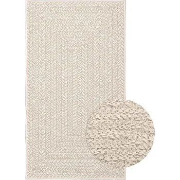 Koberec Koberec ZIZUR krémová 120x120cm jutový vzhled interiér exteriér