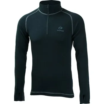 Duras Norbert pánská zimní mikina merino polorozpínací černá Velikost: L