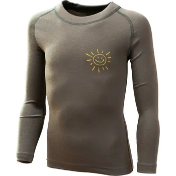 Duras Kubík zimní dětské triko merino dlouhý rukáv béžové Velikost: 130