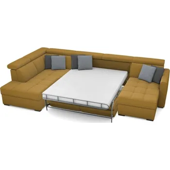 Sedací souprava Rohová sedací souprava pro každodenní rozkládání NARDO do tvaru U Levý roh - plocha spaní 140x190 cm s úložným prostorem