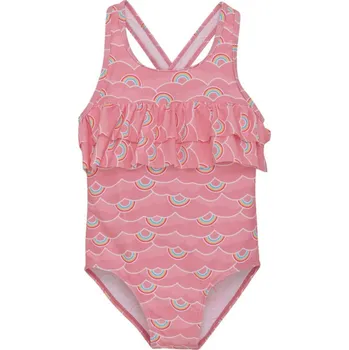 Dívčí plavky Jednodílné plavky COLOR KIDS Swimsuit W. frills, AOP-5039-Plumeria - 116