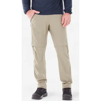 Pánské kalhoty QUECHUA Pánské turistické odepínací kalhoty 2v1 MH 500 XL BÉŽOVÁ|KAŠTANOVÁ