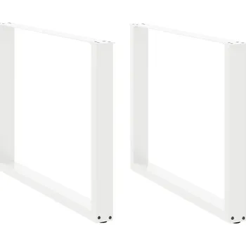 Stolová podnož Nohy k jídelnímu stolu ve tvaru U, 2 ks, bílé, 60 x (72-73) cm, ocel