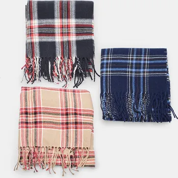 Šála Baťa pánská šála vícebarevné, vel. Tmavě modrá