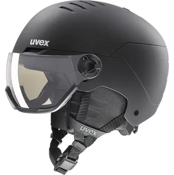 lyžařská přilba s fotochromatickým zorníkem UVEX WANTED VISOR PRO V BLACK MATT - 54-58