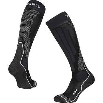 Pánské ponožky Podkolenky Warg Merino Ski Velikost ponožek: 39-42 / Barva: černá/bílá