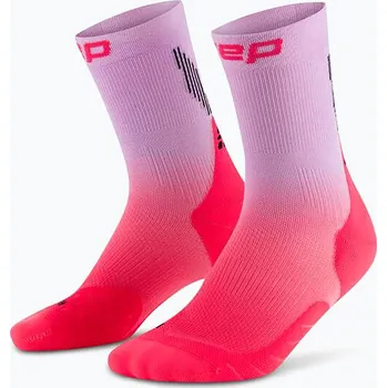 Pánská móda Pánské kompresní ponožky CEPRun Edt. Gradient Mid Cut Compression 5.0 pink/lilac fade