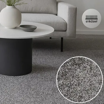 Koberec Metrážový koberec PONZA 34883 tmavošedá Označení šíře role: 4 m