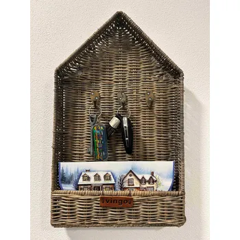 věšák na klíče Vingo Nástěnný ratanový věšák na klíče