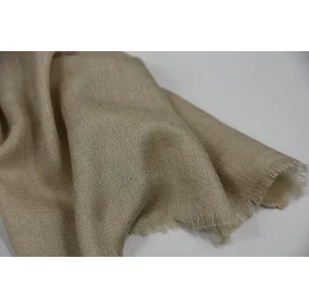 Šála Vlněná jednobarevná šála - zelenohnědá/béžová