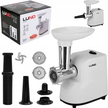 Kuchyňský mlýnek LUND ELEKTRICKÝ MLÝNEK NA MASO 350W 5 V 1 + NÁSTAVEC NA KLOBÁSY