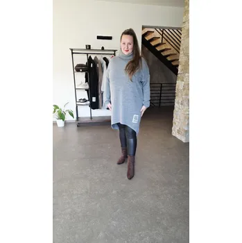 Dámské šaty Svetrové šaty s rolákem YOU tmavě šedé Velikost: UNI: L-5XL