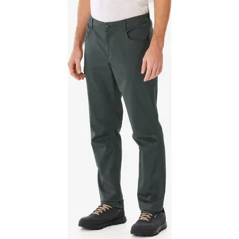 Pánské tričko QUECHUA Pánské turistické kalhoty NH 100 L KAŠTANOVÁ|ZELENÁ