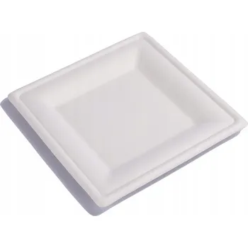 Jednorázové nádobí Kulatý talíř z cukrové třtiny 26x26 cm 50 Ks