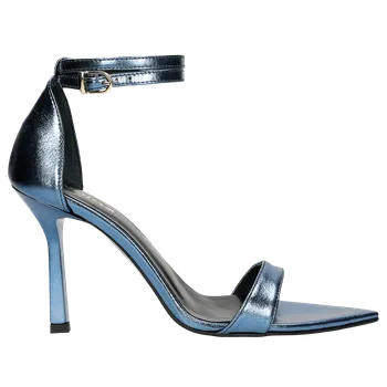 Dámské sandále Stylové Dámské Sandály V Modré Barvě S Vysokým Podpatkem Wojas 7616456 40