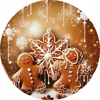 Podložka pod misku Vánoční keramické podložky pod hrnek x4 Cukroví Vánoční Zdobené