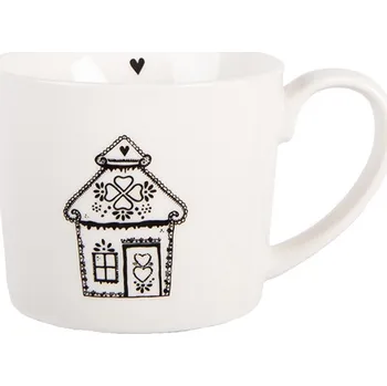 Clayre & Eef Hrnek s perníkovou chaloupkou Gingerbread Bliss - 12*8*7 cm / 275 ml