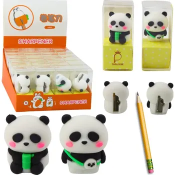 Pastelka Ořezávátko na pastelky, tenké tužky, školní, kancelářské, Panda