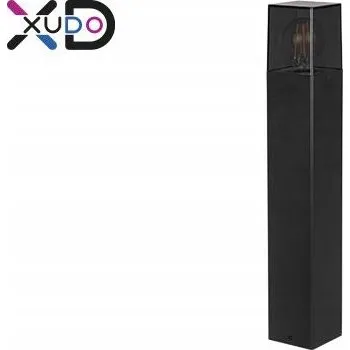 Venkovní osvětlení Kvadratický osvětlovací sloupek LVT E27 50 cm černý